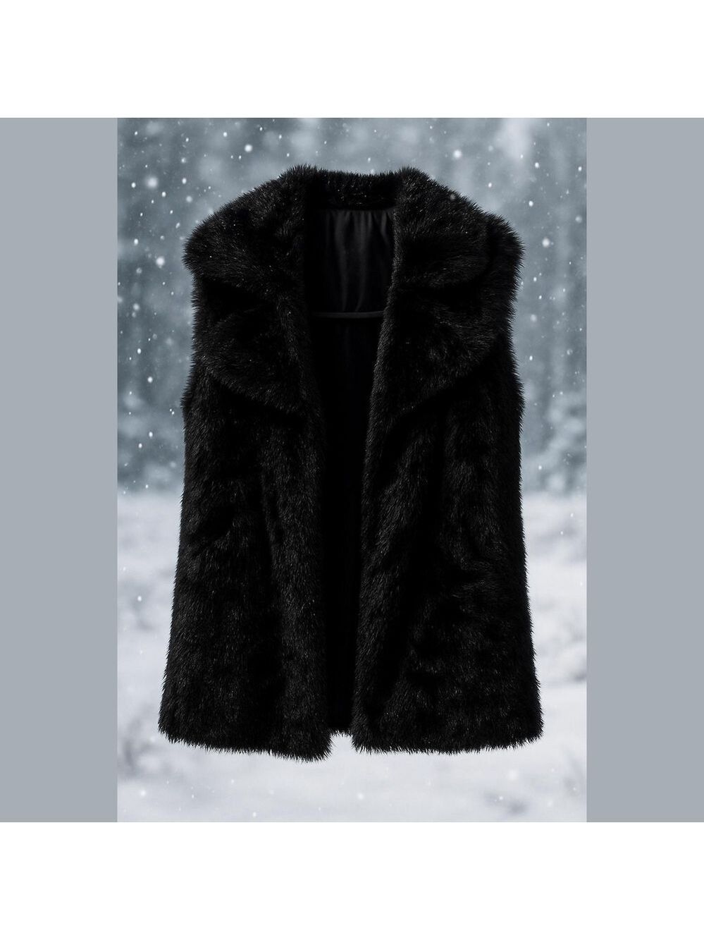 Pinc Kids Black Plush Vest Medium